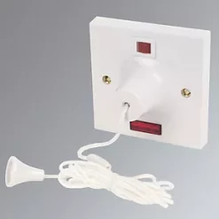 Wholesale 😀 MK 50A 1-Way Pull Cord Switch White with Neon 🥰