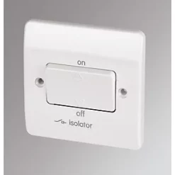 New 😉 MK Logic Plus 10A 1-Gang 3-Pole Fan Isolator Switch White 🌟