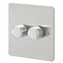 Best reviews of ⭐ MK Edge 2-Gang 2-Way Dimmer Switch Brushed Stainless Steel 🔥