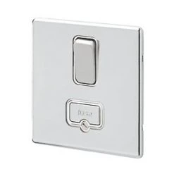 Cheap ⌛ MK Aspect 13A Switched Fused Spur Polished Chrome with White Inserts 😉