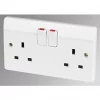 Deals 👍 MK Logic Plus 13A 2-Gang DP Switched Plug Socket White 😀 -Deals Sockets Store 15747 P