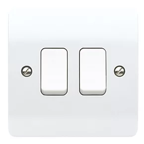 Budget 🔥 MK Logic Plus 10AX 2-Gang 2-Way Light Switch White ⭐ 4 Budget 🔥 MK Logic Plus 10AX 2-Gang 2-Way Light Switch White ⭐ - Image 2