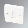 Budget 🔥 MK Logic Plus 10AX 2-Gang 2-Way Light Switch White ⭐ -Deals Sockets Store 16201 P