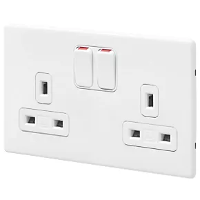 Coupon ๐ MK Aspect 13A 2-Gang DP Switched Plug Socket White with Colour-Matched Inserts ๐ 3 Coupon ๐ MK Aspect 13A 2-Gang DP Switched Plug Socket White with Colour-Matched Inserts ๐