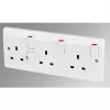 Discount ❤️ MK Logic Plus 13A 3-Gang DP Switched Plug Socket White 😍 -Deals Sockets Store 17315 P