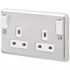 Brand new ๐ MK Albany Plus 13A 2-Gang DP Switched Plug Socket Brushed Chrome with White Inserts ๐ฏ 2 Brand new ๐ MK Albany Plus 13A 2-Gang DP Switched Plug Socket Brushed Chrome with White Inserts ๐ฏ -Deals Sockets Store 190FF P