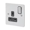 Best Sale ๐ MK Edge 13A 1-Gang DP Switched Plug Socket Polished Chrome with Black Inserts ๐ 2 Best Sale ๐ MK Edge 13A 1-Gang DP Switched Plug Socket Polished Chrome with Black Inserts ๐ -Deals Sockets Store 197FF P