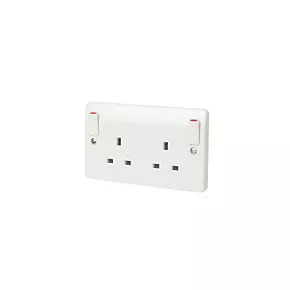 New 🌟 MK Logic Plus 13A 2-Gang DP Switched Plug Socket White 🌟 4 New 🌟 MK Logic Plus 13A 2-Gang DP Switched Plug Socket White 🌟 - Image 2