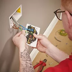 Promo 🤩 MK Logic Plus Rapid Fix 13A 2-Gang DP Switched Socket White with White Inserts 5 Pack 👏 -Deals Sockets Store 313PH A3