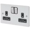 Budget โจ MK Edge 13A 2-Gang DP Switched Plug Socket Polished Chrome with Black Inserts ๐ฅ 1 Budget โจ MK Edge 13A 2-Gang DP Switched Plug Socket Polished Chrome with Black Inserts ๐ฅ -Deals Sockets Store 317FF P