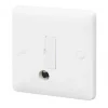 New 😀 MK Base 13A Unswitched Fused Spur & Flex Outlet White with White Inserts 🔥 -Deals Sockets Store 366PF P