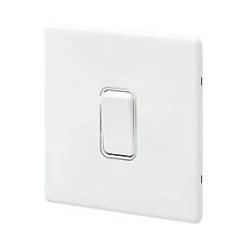Coupon ???? MK Aspect 10AX 1-Gang 2-Way Switch White with Colour-Matched Inserts ⭐