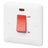 Best Sale 😍 MK Base 32A 1-Gang DP Control Switch White with Neon with Red Inserts ❤️ 2 Best Sale 😍 MK Base 32A 1-Gang DP Control Switch White with Neon with Red Inserts ❤️ -Deals Sockets Store 429PF P