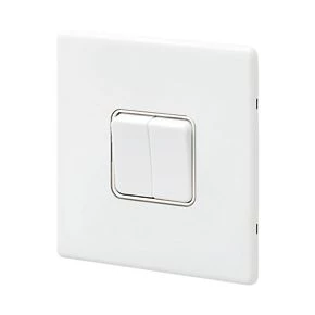 Best Pirce ✔️ MK Aspect 10AX 2-Gang 2-Way Switch White with Colour-Matched Inserts ✔️ 3 Best Pirce ✔️ MK Aspect 10AX 2-Gang 2-Way Switch White with Colour-Matched Inserts ✔️
