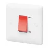 Outlet ???? MK Base 45A 1-Gang DP Control Switch White with Red Inserts ✨ 2 Outlet ???? MK Base 45A 1-Gang DP Control Switch White with Red Inserts ✨ -Deals Sockets Store 451PF P