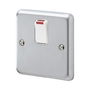 Budget ๐ MK Albany Plus 20AX 1-Gang DP Control Switch Brushed Chrome with Neon with White Inserts ๐งจ 3 Budget ๐ MK Albany Plus 20AX 1-Gang DP Control Switch Brushed Chrome with Neon with White Inserts ๐งจ