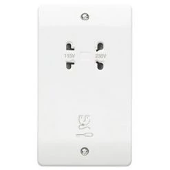 Coupon ???? MK Logic Plus 2-Gang Dual Voltage Shaver Socket 115 / 230V White ???? -Deals Sockets Store 55378 A2