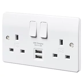 Coupon ???? MK Logic Plus 13A 2-Gang DP Switched Socket + 2A 2-Outlet Type A USB Charger White ???? 3 Coupon ???? MK Logic Plus 13A 2-Gang DP Switched Socket + 2A 2-Outlet Type A USB Charger White ????
