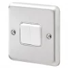 Hot Sale ???? MK Albany Plus 10AX 2-Gang 2-Way Light Switch Brushed Stainless Steel with White Inserts ???? 1 Hot Sale ???? MK Albany Plus 10AX 2-Gang 2-Way Light Switch Brushed Stainless Steel with White Inserts ???? -Deals Sockets Store 558FF P
