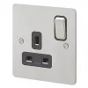Hot Sale ๐ MK Edge 13A 1-Gang DP Switched Plug Socket Brushed Stainless Steel with Black Inserts ๐ฏ 1 Hot Sale ๐ MK Edge 13A 1-Gang DP Switched Plug Socket Brushed Stainless Steel with Black Inserts ๐ฏ -Deals Sockets Store 597FF P