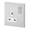 Buy โญ MK Aspect 13A 1-Gang DP Switched Plug Socket Brushed Stainless Steel with White Inserts ๐ 1 Buy โญ MK Aspect 13A 1-Gang DP Switched Plug Socket Brushed Stainless Steel with White Inserts ๐ -Deals Sockets Store 623FF P