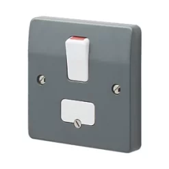 Coupon ✨ MK Logic Plus 13A Switched Fused Spur Graphite with White Inserts ????