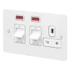 Flash Sale 🌟 MK Edge 45A 2-Gang DP Cooker Switch & 13A DP Switched Socket White with Neon with Colour-Matched Inserts ❤️ 2 Flash Sale 🌟 MK Edge 45A 2-Gang DP Cooker Switch & 13A DP Switched Socket White with Neon with Colour-Matched Inserts ❤️ -Deals Sockets Store 642FF P