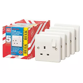 Wholesale โ๏ธ MK Logic Plus 13A 1-Gang DP Switched Plug Socket White 5 Pack ๐ 5 Wholesale โ๏ธ MK Logic Plus 13A 1-Gang DP Switched Plug Socket White 5 Pack ๐ - Image 3