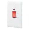 Hot Sale ๐ MK Base 45A 2-Gang DP Control Switch White with Neon with Red Inserts ๐คฉ 2 Hot Sale ๐ MK Base 45A 2-Gang DP Control Switch White with Neon with Red Inserts ๐คฉ -Deals Sockets Store 662PF P