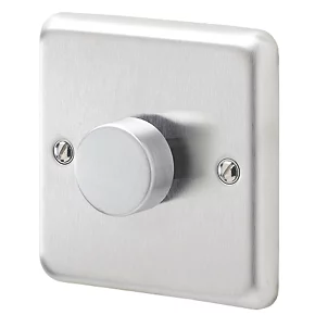 Deals ⌛ MK Albany Plus 1-Gang 2-Way Dimmer Switch Brushed Steel 💯 3 Deals ⌛ MK Albany Plus 1-Gang 2-Way Dimmer Switch Brushed Steel 💯