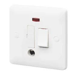 Buy 🌟 MK Base 13A Switched Fused Spur & Flex Outlet with Neon White with White Inserts 🥰