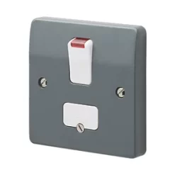 Brand new ⌛ MK Logic Plus 13A Switched Fused Spur with Neon Graphite with White Inserts 🥰