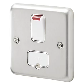 Coupon ✔️ MK Albany Plus 13A Switched Fused Spur & Flex Outlet with Neon Brushed Stainless Steel with White Inserts 👏 3 Coupon ✔️ MK Albany Plus 13A Switched Fused Spur & Flex Outlet with Neon Brushed Stainless Steel with White Inserts 👏