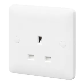 Discount 💯 MK Base 13A 1-Gang Unswitched Socket White with White Inserts ⭐ 3 Discount 💯 MK Base 13A 1-Gang Unswitched Socket White with White Inserts ⭐