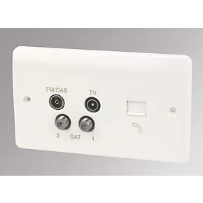 Best Sale 🛒 MK Logic Plus 2-Gang Quadruplex Multimedia Socket White 🥰 3 Best Sale 🛒 MK Logic Plus 2-Gang Quadruplex Multimedia Socket White 🥰