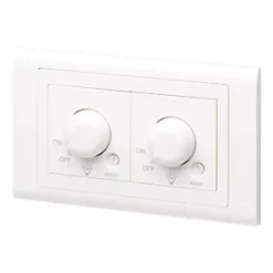 Wholesale ⭐ MK Essentials 2-Gang 2-Way LED Dimmer Switch White with Colour-Matched Inserts ????
