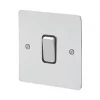 Wholesale ???? MK Edge 20AX 1-Gang 2-Way Switch Polished Chrome with Black Inserts ???? -Deals Sockets Store 811FF P