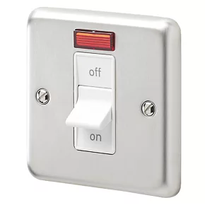 Coupon ❤️ MK Albany Plus 32A 1-Gang DP Control Switch Brushed Stainless Steel with Neon with White Inserts 🛒 3 Coupon ❤️ MK Albany Plus 32A 1-Gang DP Control Switch Brushed Stainless Steel with Neon with White Inserts 🛒