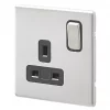 Top 10 ???? MK Aspect 13A 1-Gang DP Switched Plug Socket Brushed Stainless Steel with Black Inserts ???? 1 Top 10 ???? MK Aspect 13A 1-Gang DP Switched Plug Socket Brushed Stainless Steel with Black Inserts ???? -Deals Sockets Store 873FF P