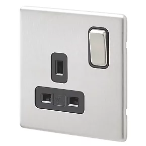 Top 10 ๐ MK Aspect 13A 1-Gang DP Switched Plug Socket Brushed Stainless Steel with Black Inserts ๐ 3 Top 10 ๐ MK Aspect 13A 1-Gang DP Switched Plug Socket Brushed Stainless Steel with Black Inserts ๐