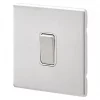 Deals ✨ MK Aspect 10AX 1-Gang 2-Way Switch Brushed Stainless Steel with White Inserts ???? -Deals Sockets Store 882FF P