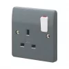 Discount โจ MK Logic Plus 13A 1-Gang DP Switched Plug Socket Grey with White Inserts โ 2 Discount โจ MK Logic Plus 13A 1-Gang DP Switched Plug Socket Grey with White Inserts โ -Deals Sockets Store 897FF P