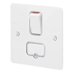 New ???? MK Edge 13A Switched Fused Spur White with Colour-Matched Inserts ✔️
