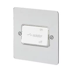 Top 10 ???? MK Edge 10A 1-Gang 3-Pole Fan Isolator Switch Polished Chrome with White Inserts ????