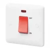 Best Pirce ???? MK Base 45A 1-Gang DP Control Switch White with Neon with Red Inserts ???? 1 Best Pirce ???? MK Base 45A 1-Gang DP Control Switch White with Neon with Red Inserts ???? -Deals Sockets Store 941PF P