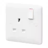 Best reviews of 🎁 MK Base 13A 1-Gang SP Switched Socket White with White Inserts 🌟 -Deals Sockets Store 947PF P