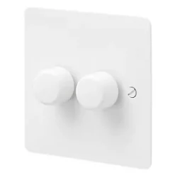 Best Sale 🔥 MK Edge 2-Gang 2-Way Dimmer Switch White ⭐