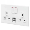 Wholesale โญ MK Aspect 13A 2-Gang DP Switched Socket + 2A 2-Outlet Type A USB Charger White with Colour-Matched Inserts ๐งจ 1 Wholesale โญ MK Aspect 13A 2-Gang DP Switched Socket + 2A 2-Outlet Type A USB Charger White with Colour-Matched Inserts ๐งจ -Deals Sockets Store 996HX P